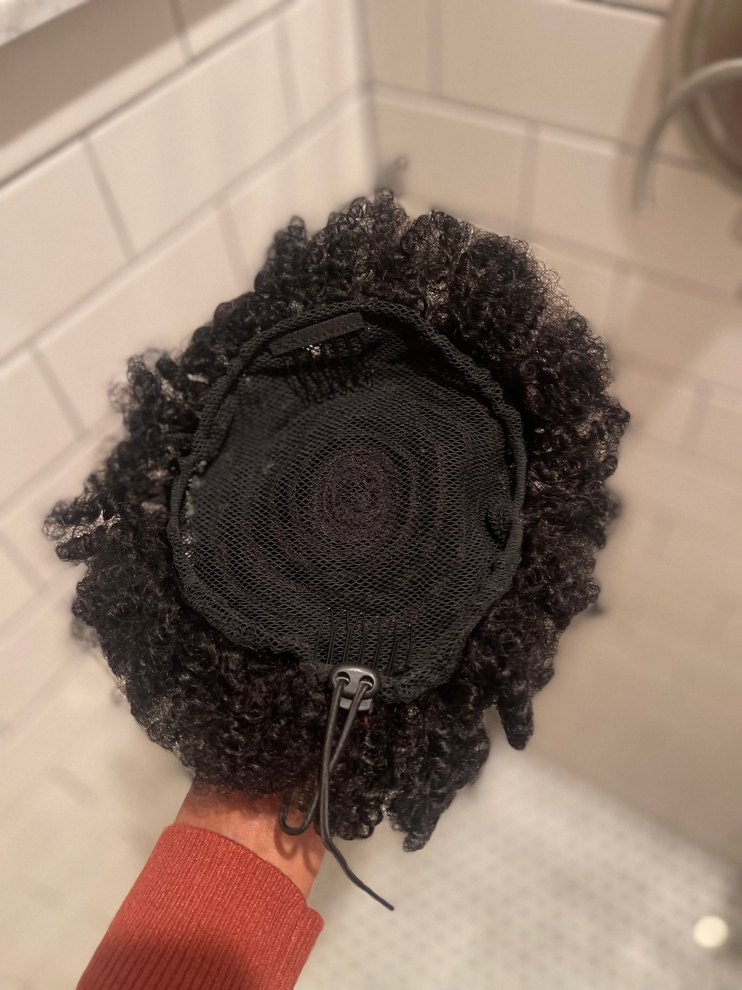 Afro Kinky Curly 💯 Human Hair Bun Afro Puff Drawstring Ponytail Hair 8 Inch Short Afro Bun for Natural Hair.