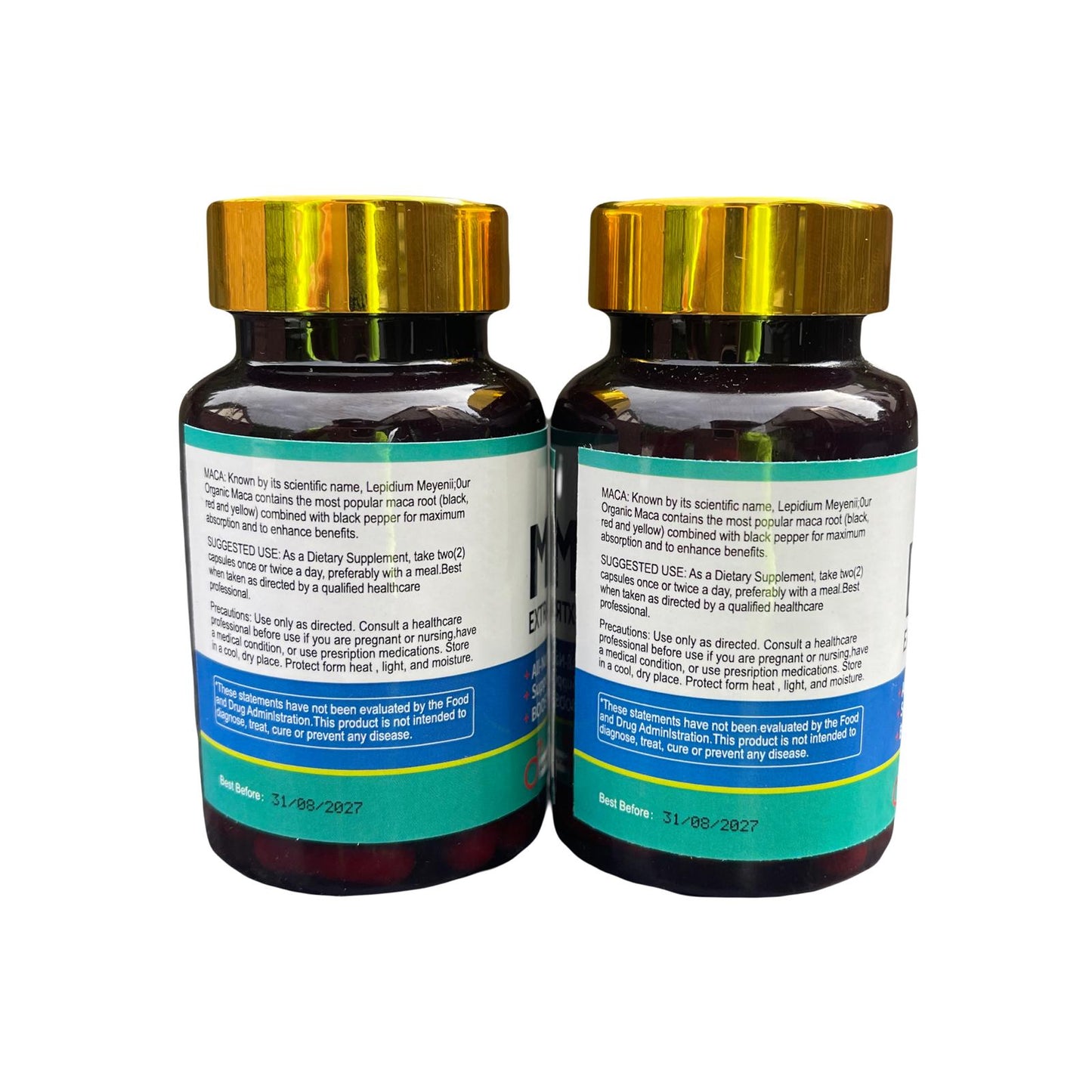 Organic Maca Root Extra Strengh 1900 MG+- Booster Energy &Endurance- Supports Hormonal Balance- 60 Capsules for Men