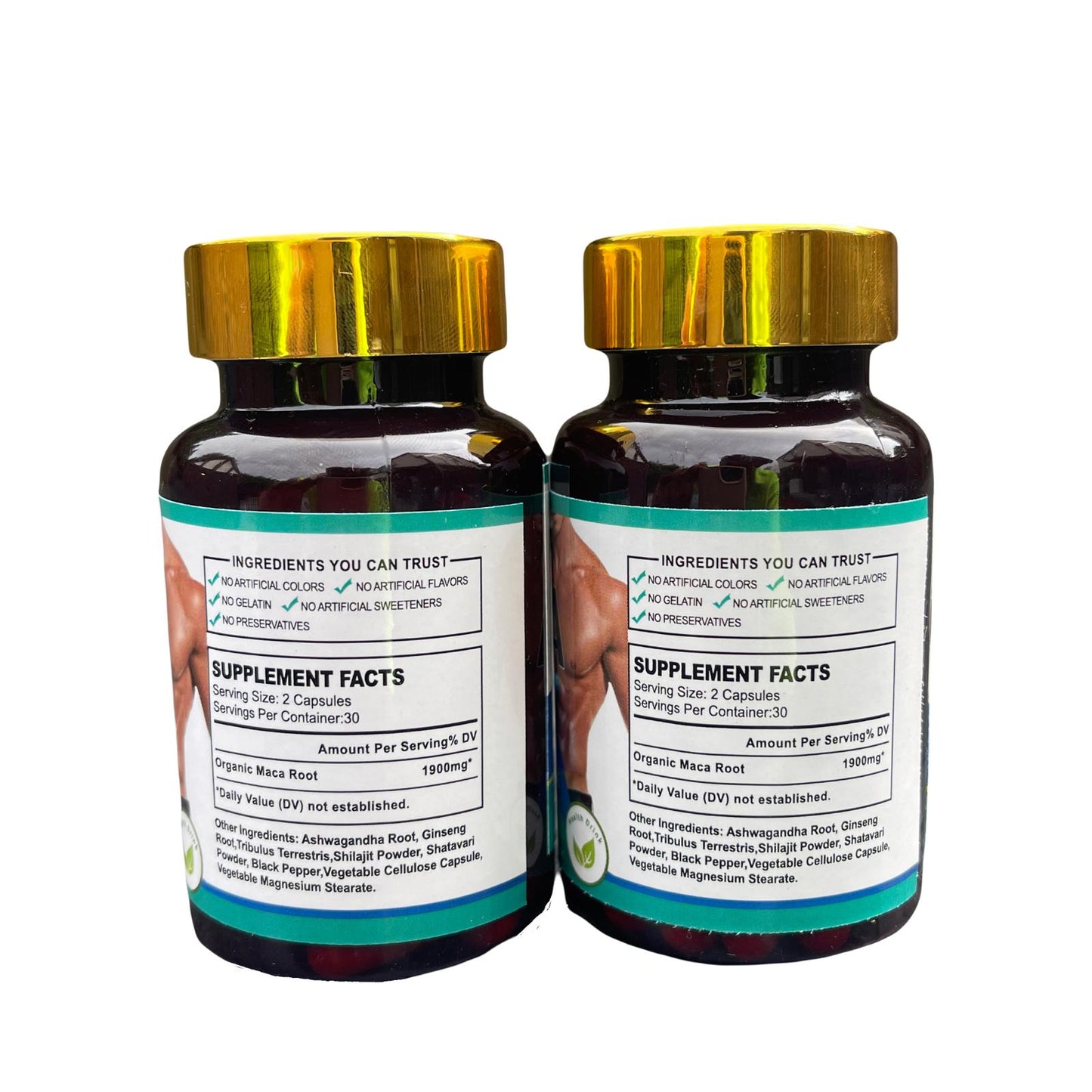 Organic Maca Root Extra Strengh 1900 MG+- Booster Energy &Endurance- Supports Hormonal Balance- 60 Capsules for Men