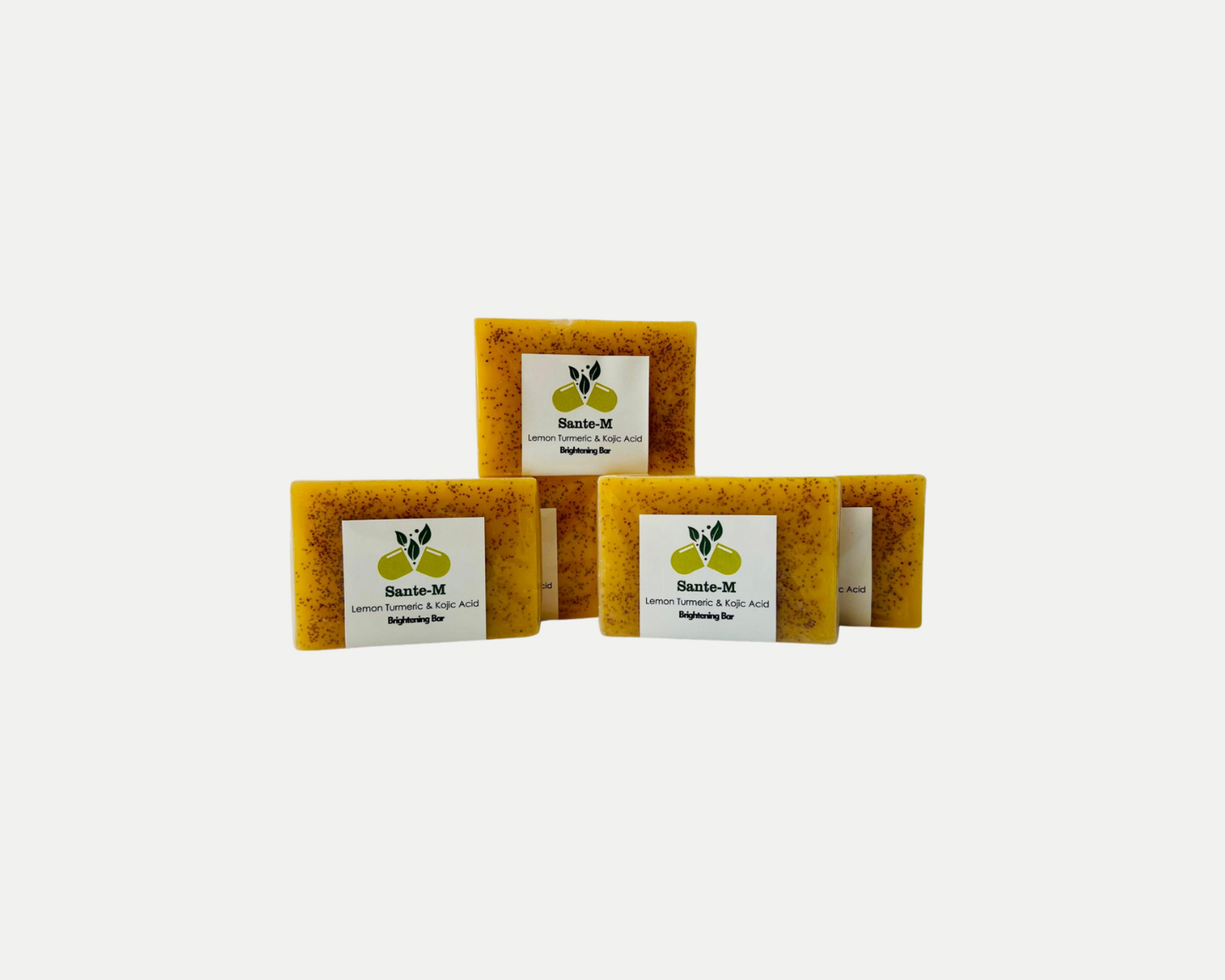 5 Pcs of Natural & Brightening Lemon Tumeric & Kojic Acid Soap / Tumeric Soap Bar For Face & Body/ Dark Spot Remover for face/ Acne Scar (Pack of 5)